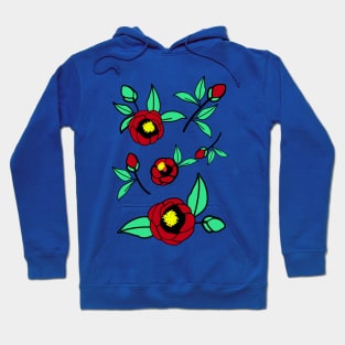 Red camellia blossoms Hoodie